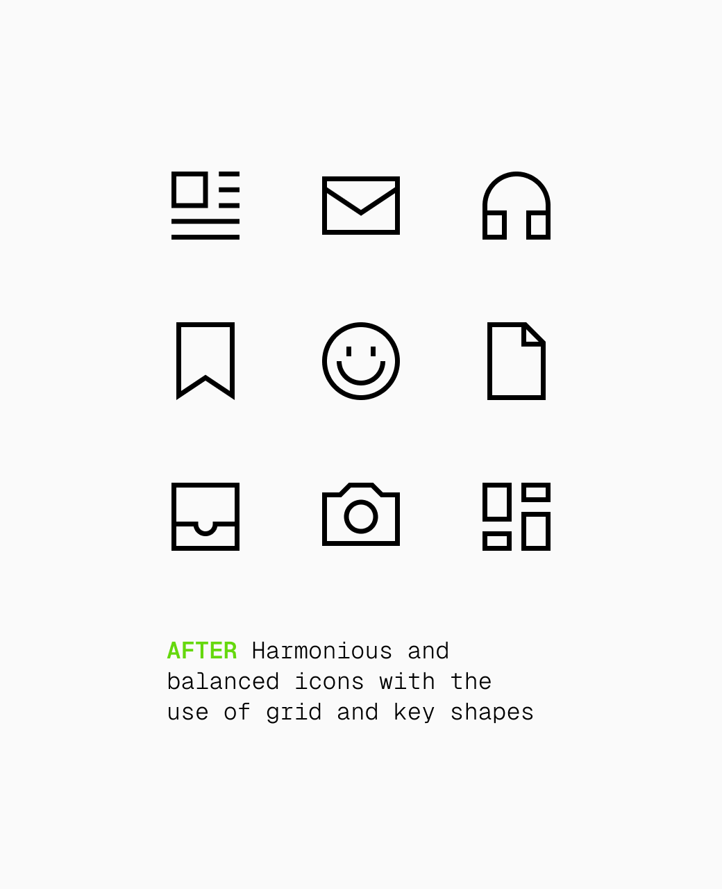 Create consistent, harmonious icons with Grids and Key Shapes