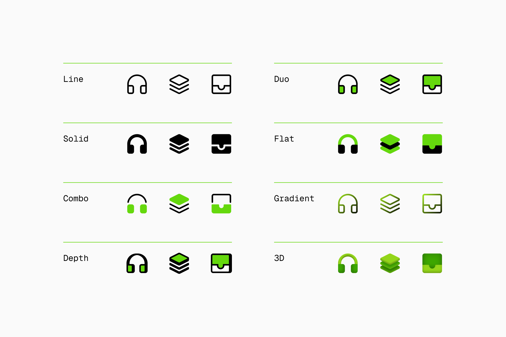 Strategies for creating an icon set