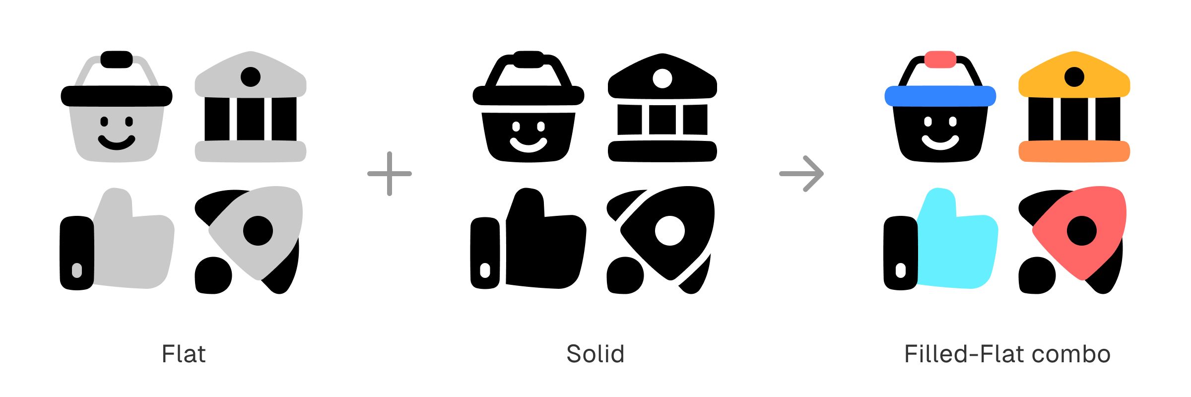 How to create unique icons styles, through the art of combination