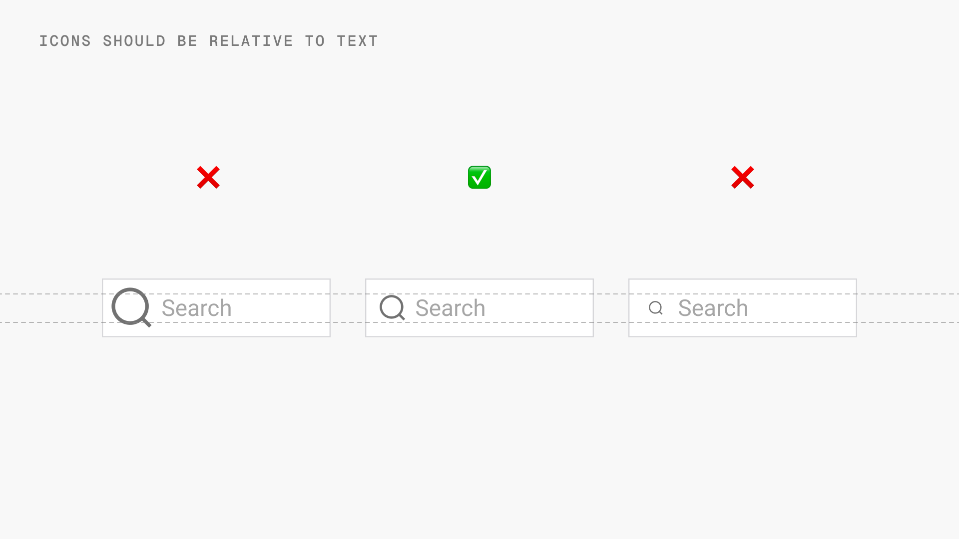 Mastering icons use in user interface