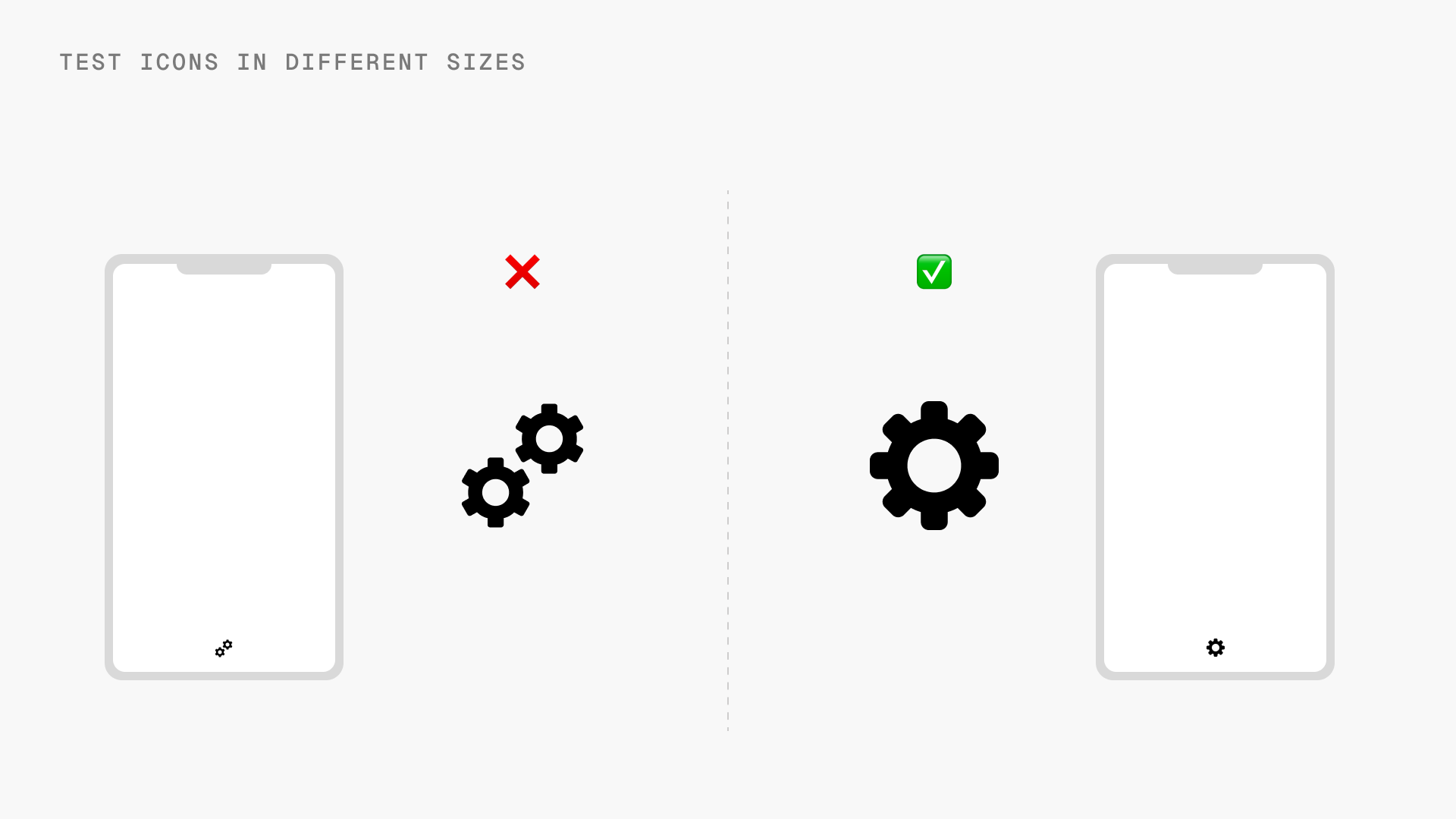 Mastering icons use in user interface