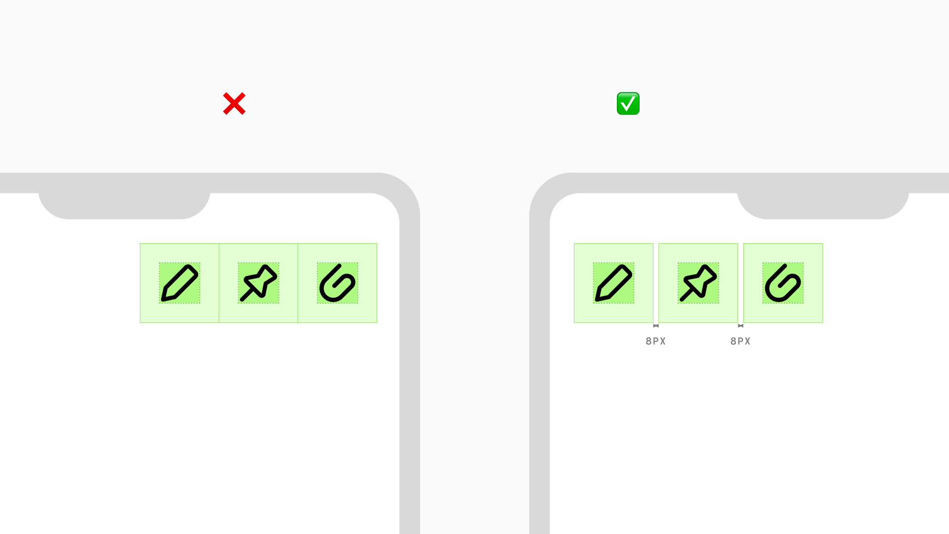 Mastering icons use in user interface